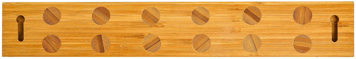 Bamboo Magnetic Knife Strip Holder - For Knives, Utensils, Cutlery, Scissors, and Tools - Ideal Wall Mount Space Savers for Kitchen Organization