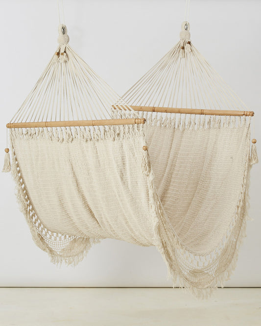 Nica Hammock | Natural White - Double Knotted - Nica Deluxe