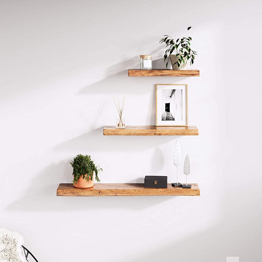 Mindful Living | Live Edge Floating Wall Shelf