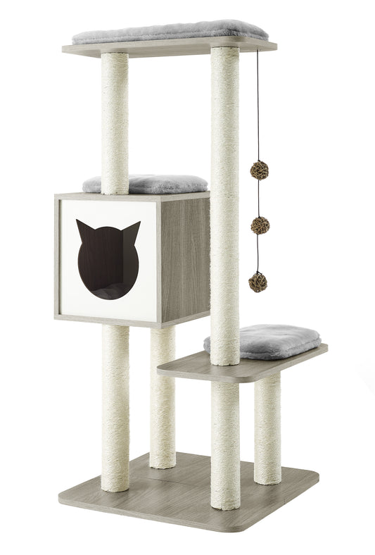 Cute Cat Condo Tree with Scratching Posts