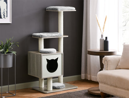 Cute Cat Condo Tree with Scratching Posts