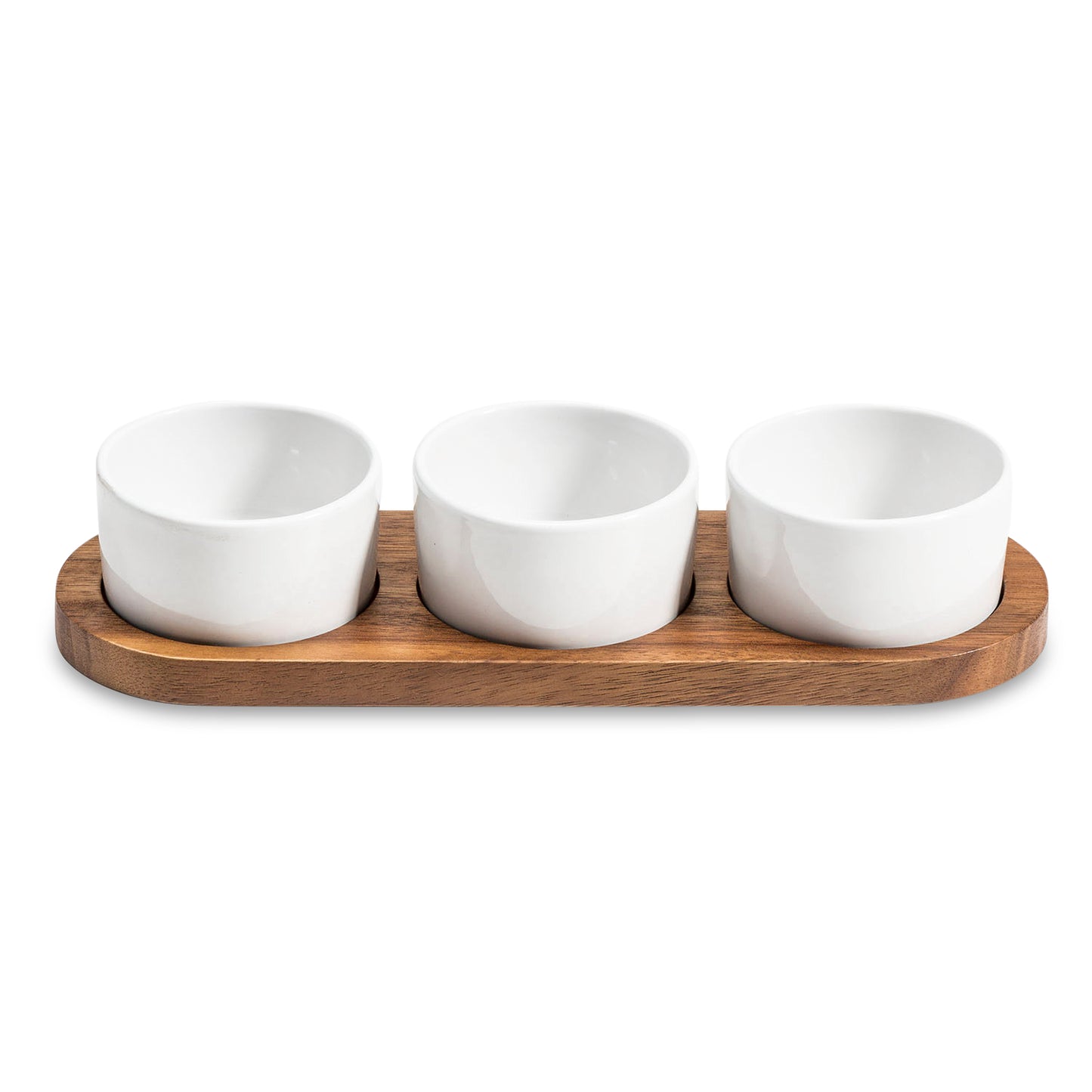 3 Ceramic Condiment Cups with Lids